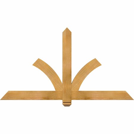 Ekena Millwork Redmond Rough Sawn Timber Gable Bracket, Western Red Cedar, 60"W x 32"H x 2"D x 4"F, 13/12 Pitch GBW060X32X0204RED00RWR